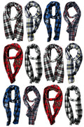 12 Pack Warm Fleece Knit Winter Scarf G7541
