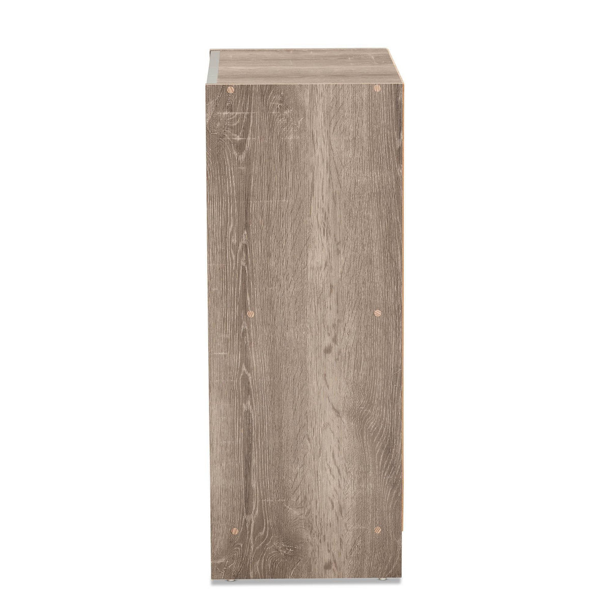 Weathered Oak Finished Wood 2-Door Shoe Cabinet Z229557