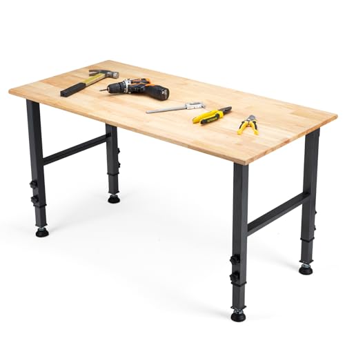 Adjustable Heavy Duty 2000 LBS Load Capacity Hardwood Workbench F257091