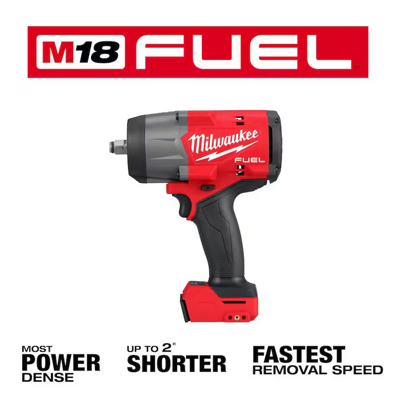 18V Lithium-Ion Brushless Cordless 1/2 in. Impact Wrench with Friction Ring and Brushless Grinder R616129