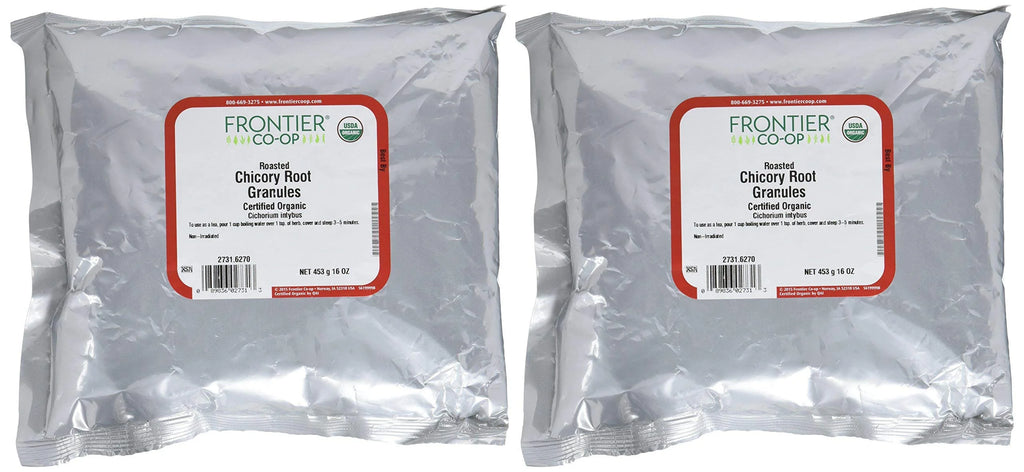 Organic Roasted Chicory Root Granules 1lb Pack of 2 K274