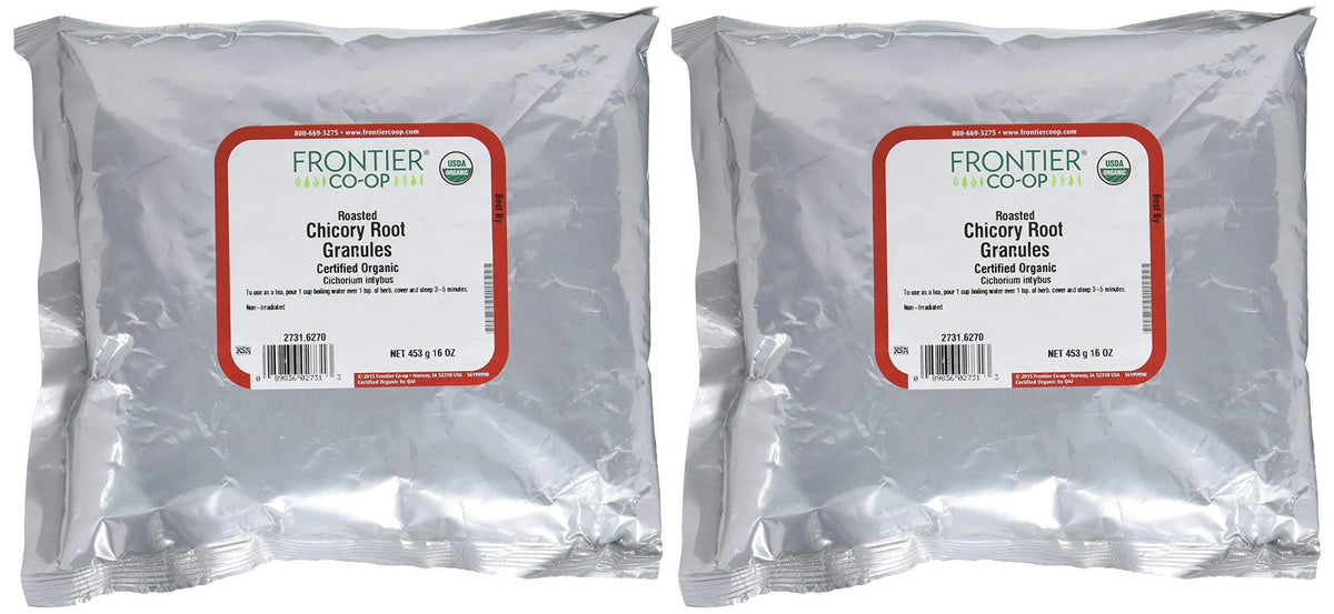 Organic Roasted Chicory Root Granules 1lb Pack of 2 K274