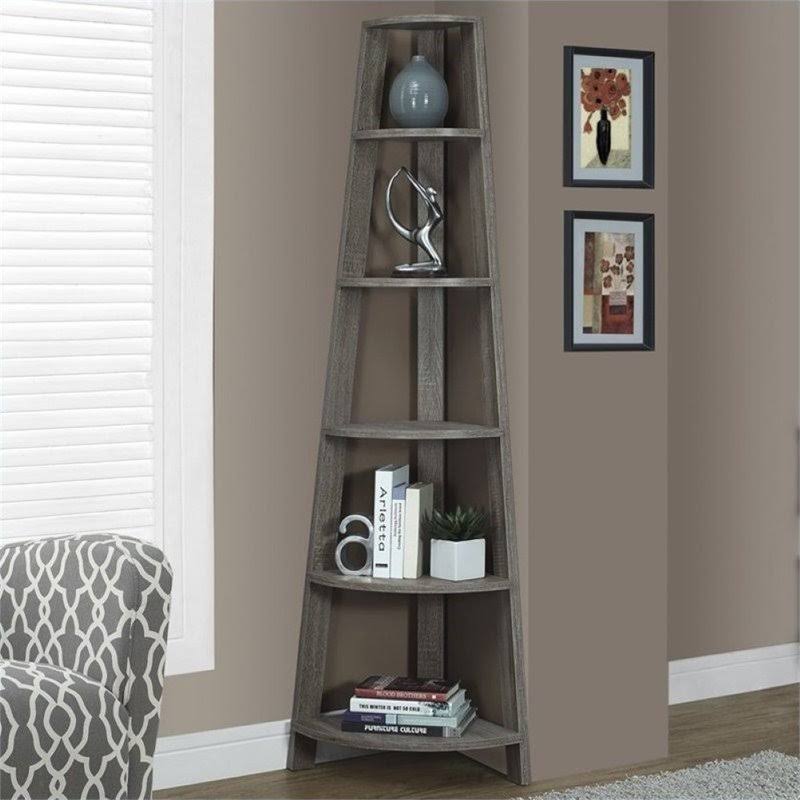 5 Shelf Corner Bookcase V206092