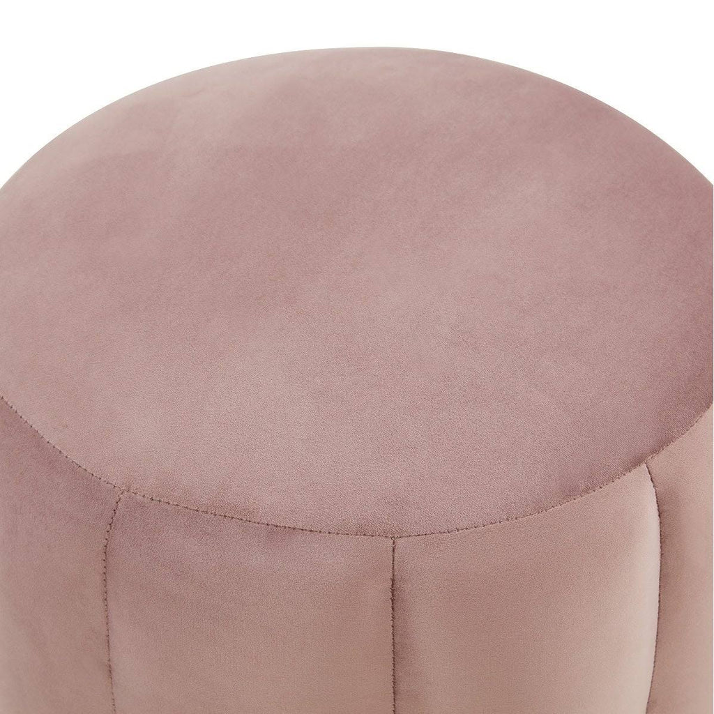 Purple Round Velvet Ottoman with Gold Base X5844