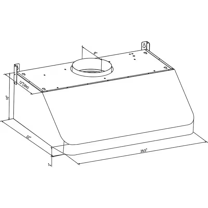 30 in. 500 CFM Ducted Under Cabinet Range Hood with LED Lights in Stainless Steel G7954