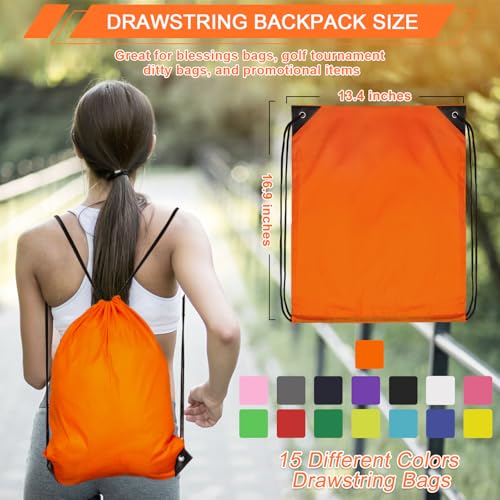 30 Pcs Nylon Drawstring Backpack E68596