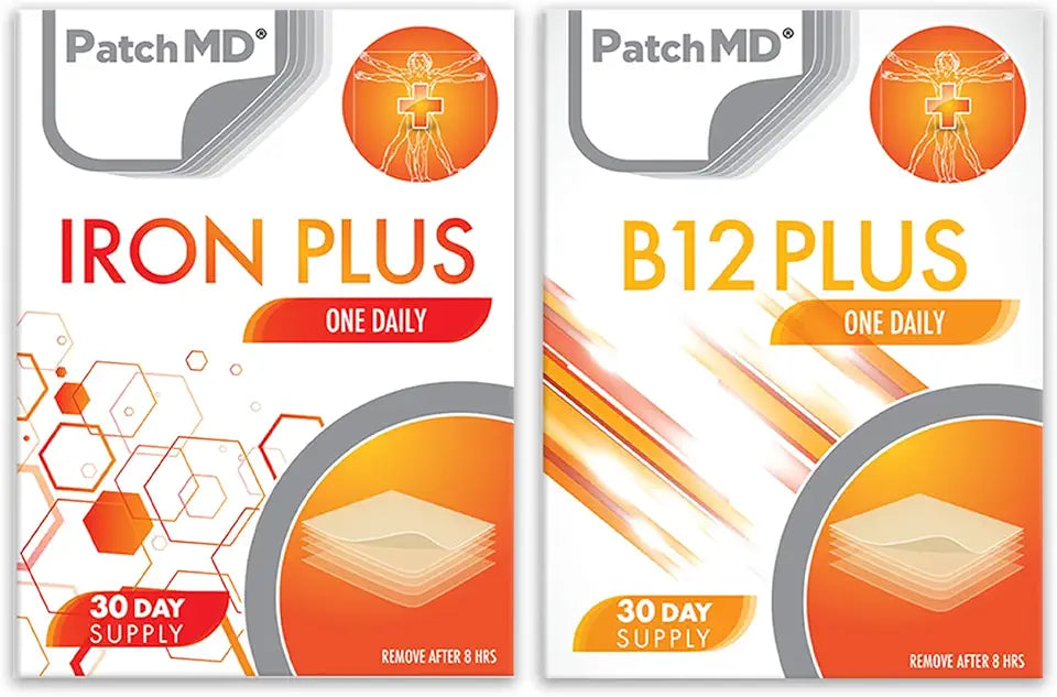 Iron Plus & B12 Plus Topical Patch Bundle 30 Days Supply L318323