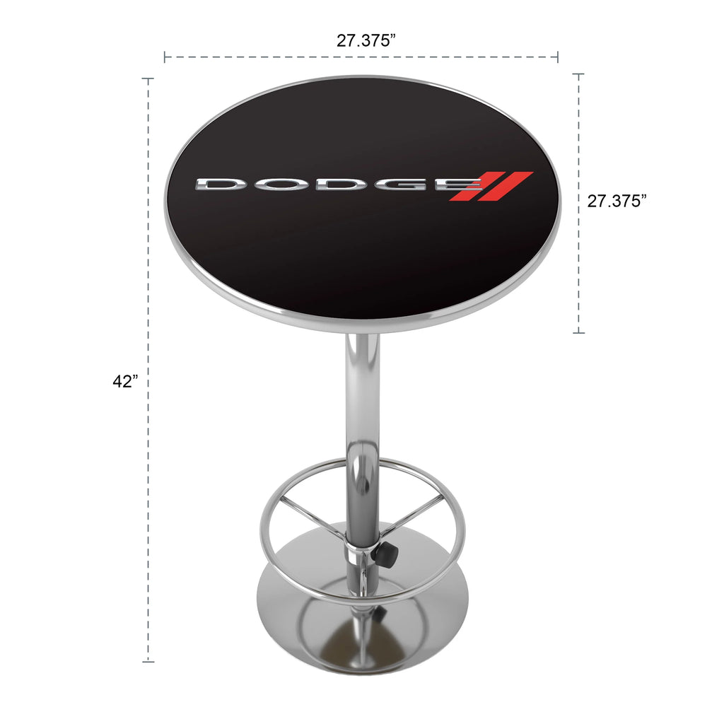 Bar Table with Adjustable Footrest and Acrylic Top P2641