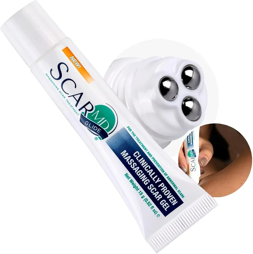 Massaging Silicone Scar Gel with 3-Ball Applicator, 15g K5774