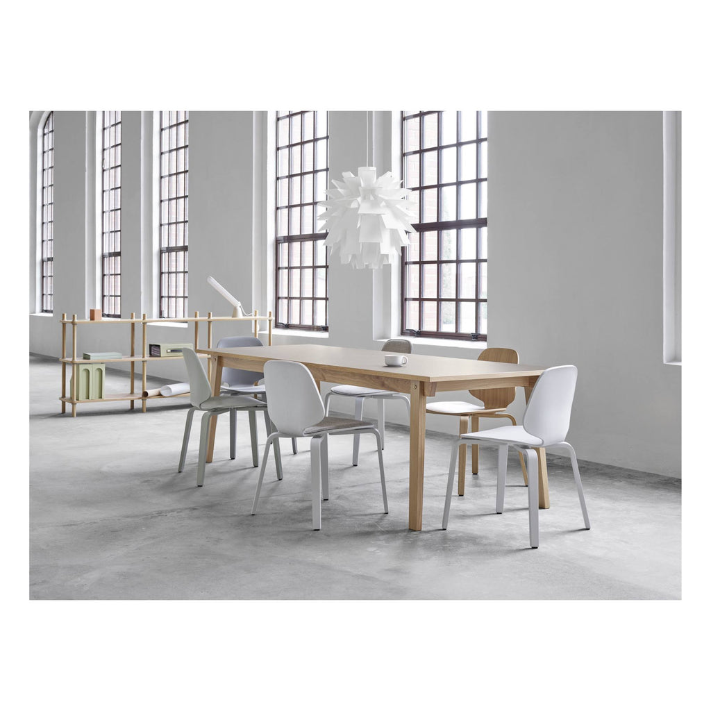 Light Grey Wood Base Chair U4255