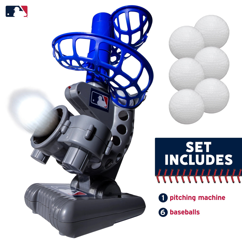 Kids Baseball Pitching Machine Height Adjustable 6 Plastic Balls Z10920