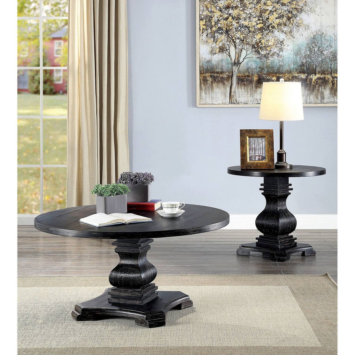 Antique Black Coffee Table O89668