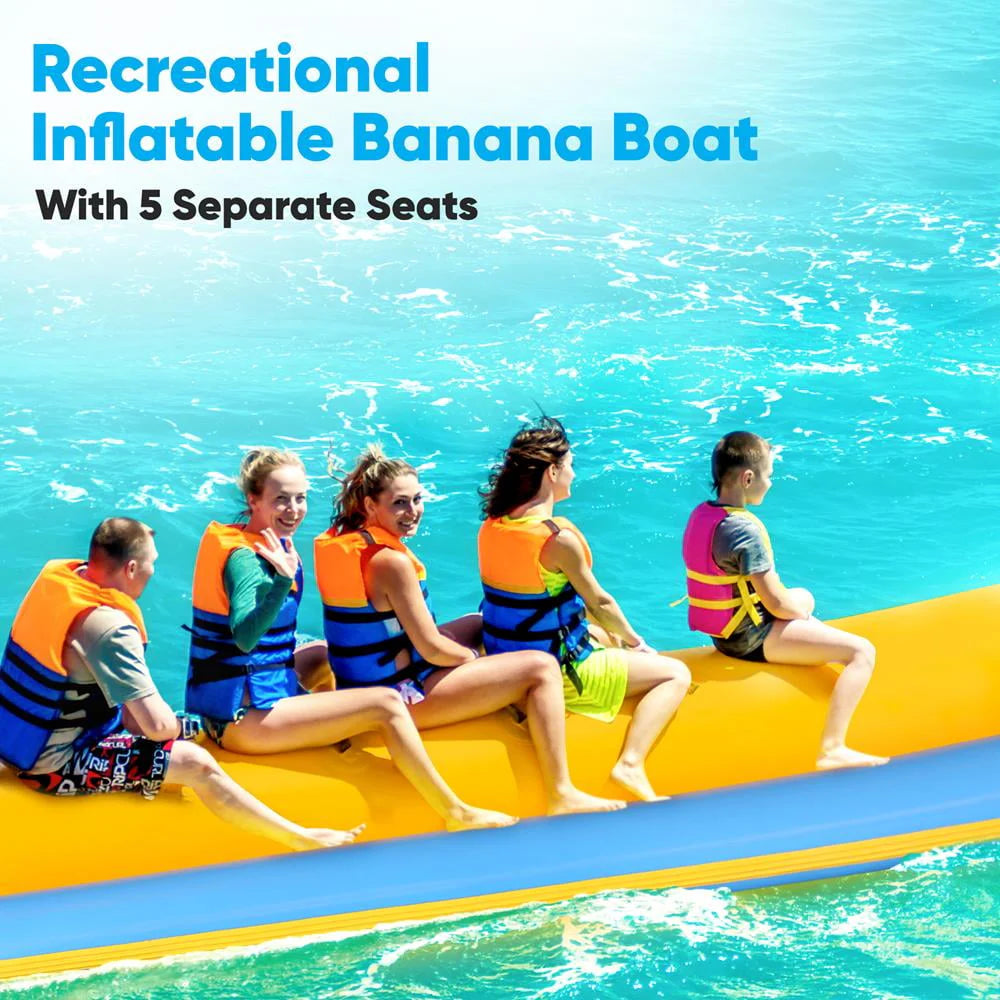 5 Person Inflatable Banana Boat with Storage Bag J2236