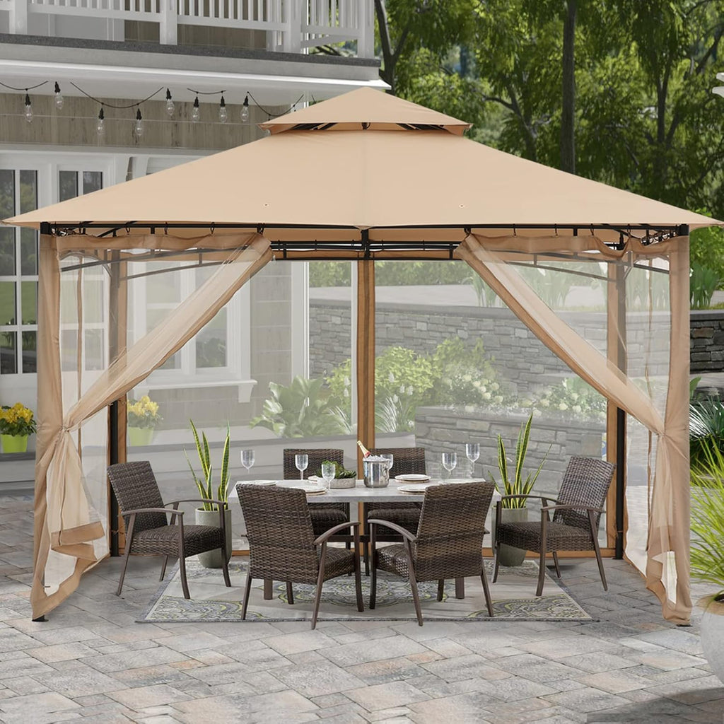 10x12 Gazebo with Netting Q9103