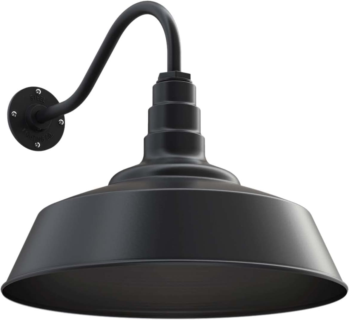 20 inch Dome Gooseneck Outdoor Wall Mounted Barn Light F5055
