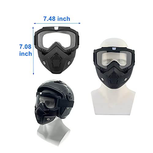 Motorcycle Goggles with Removable Face Mask G2148