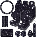 15 Pieces Moon and Stars Car Seat Cover Full Set O2759