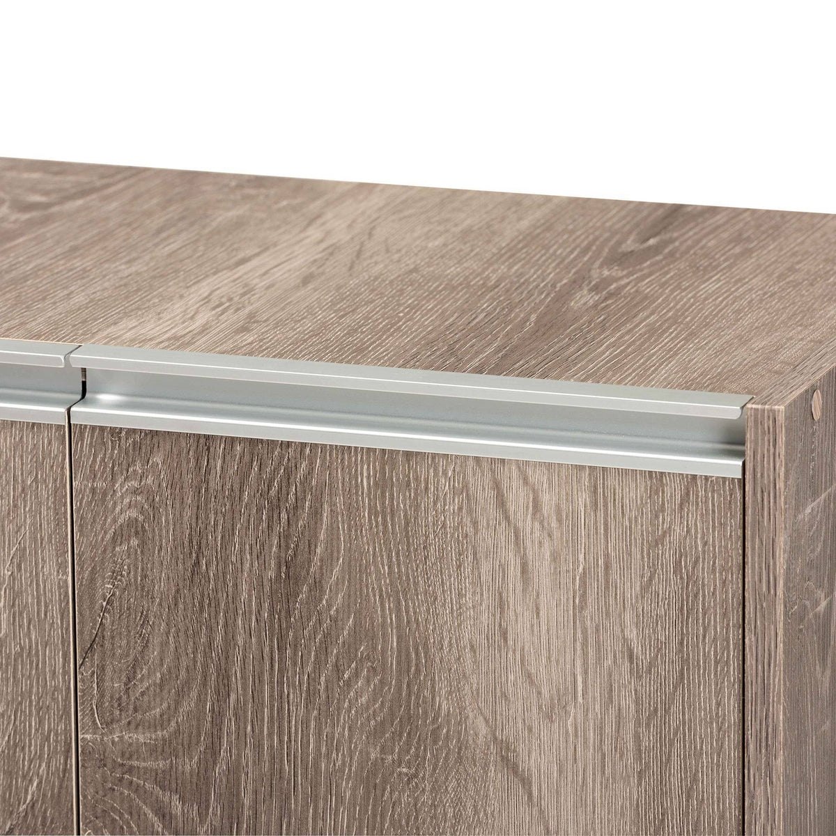 Weathered Oak Finished Wood 2-Door Shoe Cabinet Z229557
