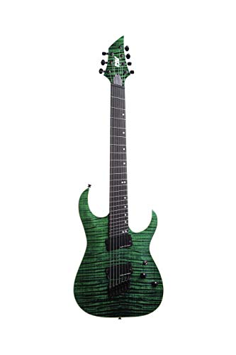 Trans Green 7 String Fanfret Electric Guitar M86333