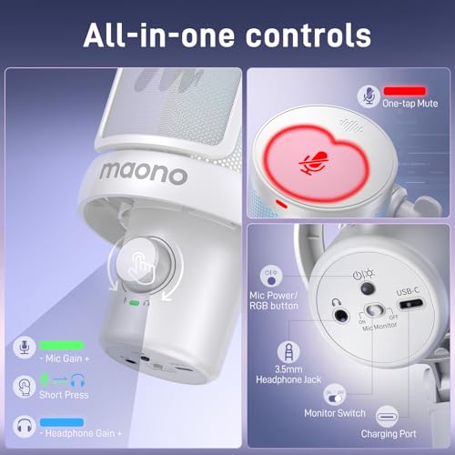 Wireless Microphone with 3-Level Noise Cancellation USB Mic Z940