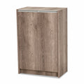 Weathered Oak Finished Wood 2-Door Shoe Cabinet Z229557