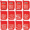 24 Piece Red Christmas Pot Holders with Pockets Oven Mitts H80294