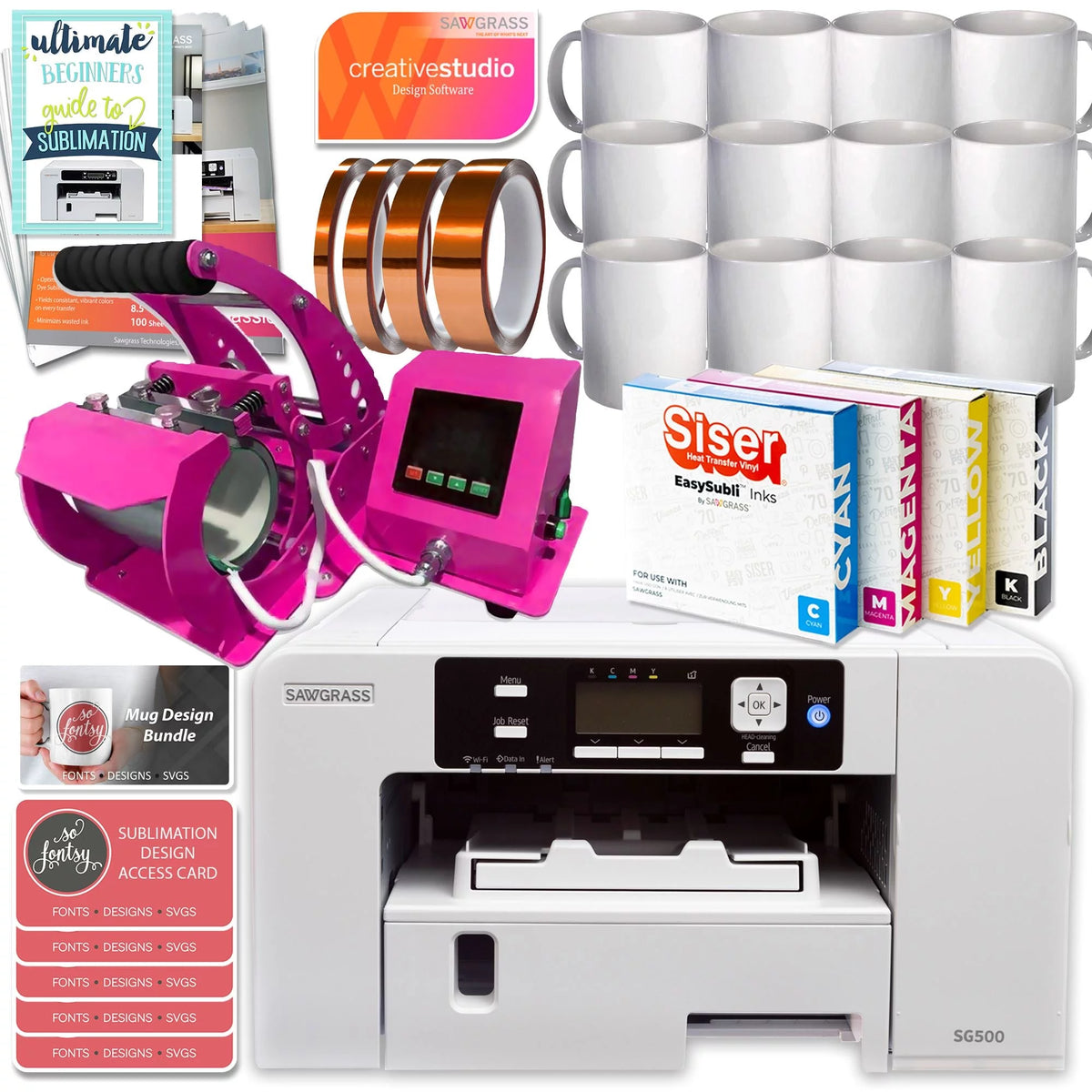 Sublimation Printer with Mug Press Bundle O27328