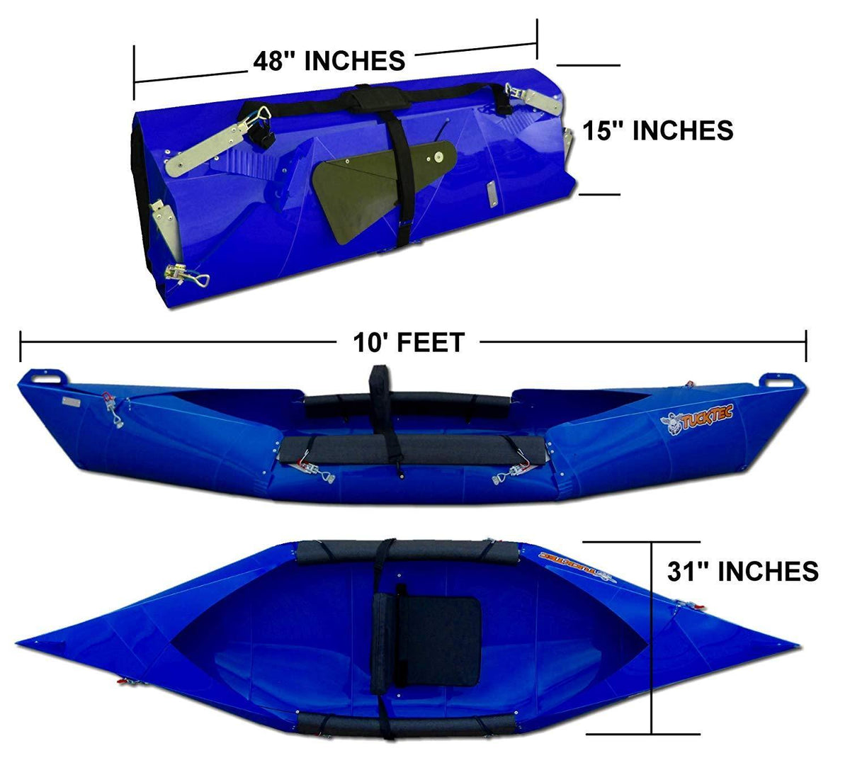 10 Ft Foldable Kayak Dark Yellow V6796