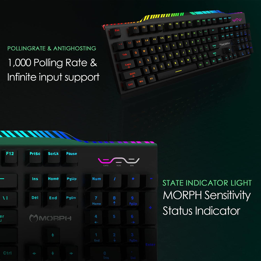 USB Wired RGB Mechanical Gaming Keyboard W645