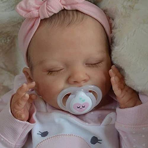 18" Realistic Soft Vinyl Silicone Full Body Sleeping Doll I74220