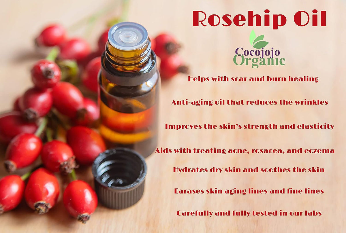 100% Pure Unrefined Cold Pressed Rosehip Oil - 16 Oz R267116
