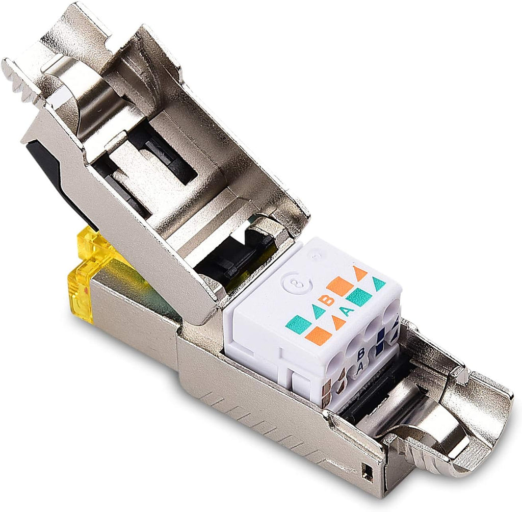 6-Pack Shielded Cat8 RJ45 Connector U52786