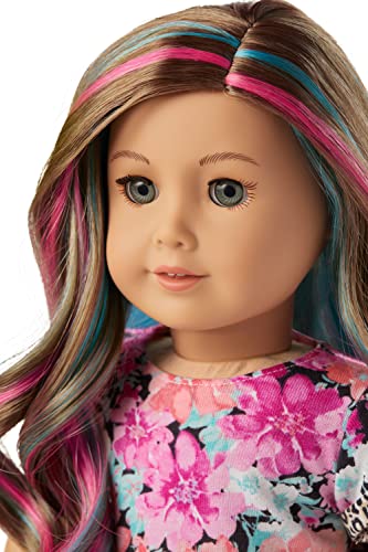 18-inch Doll with Gray Eyes, Caramel Hair, Dress S8105