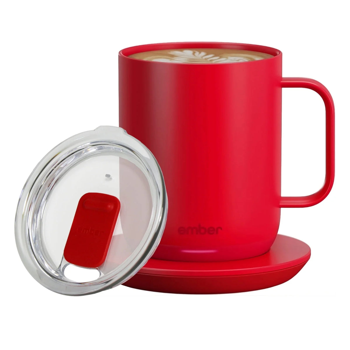 14 oz Grey Heated Coffee Mug with Splash-Proof Sliding Lid M312