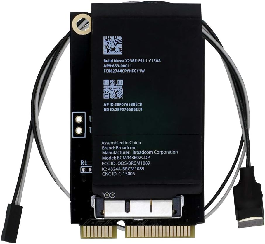 Mac Pro 2009-2012 802.11 A/B/G/N/AC Bluetooth 4.2 Upgrade Kit H6259