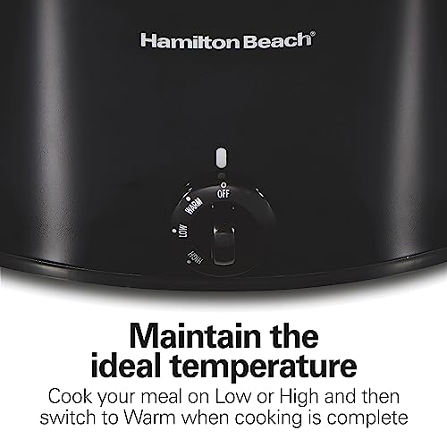 6-Quart Black Portable Slow Cooker Y1429