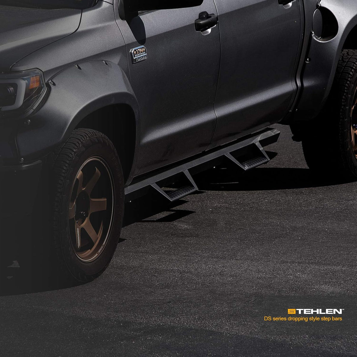 Matte Black Nerf Bars Running Boards for Ram 1500 Quad Cab G386784