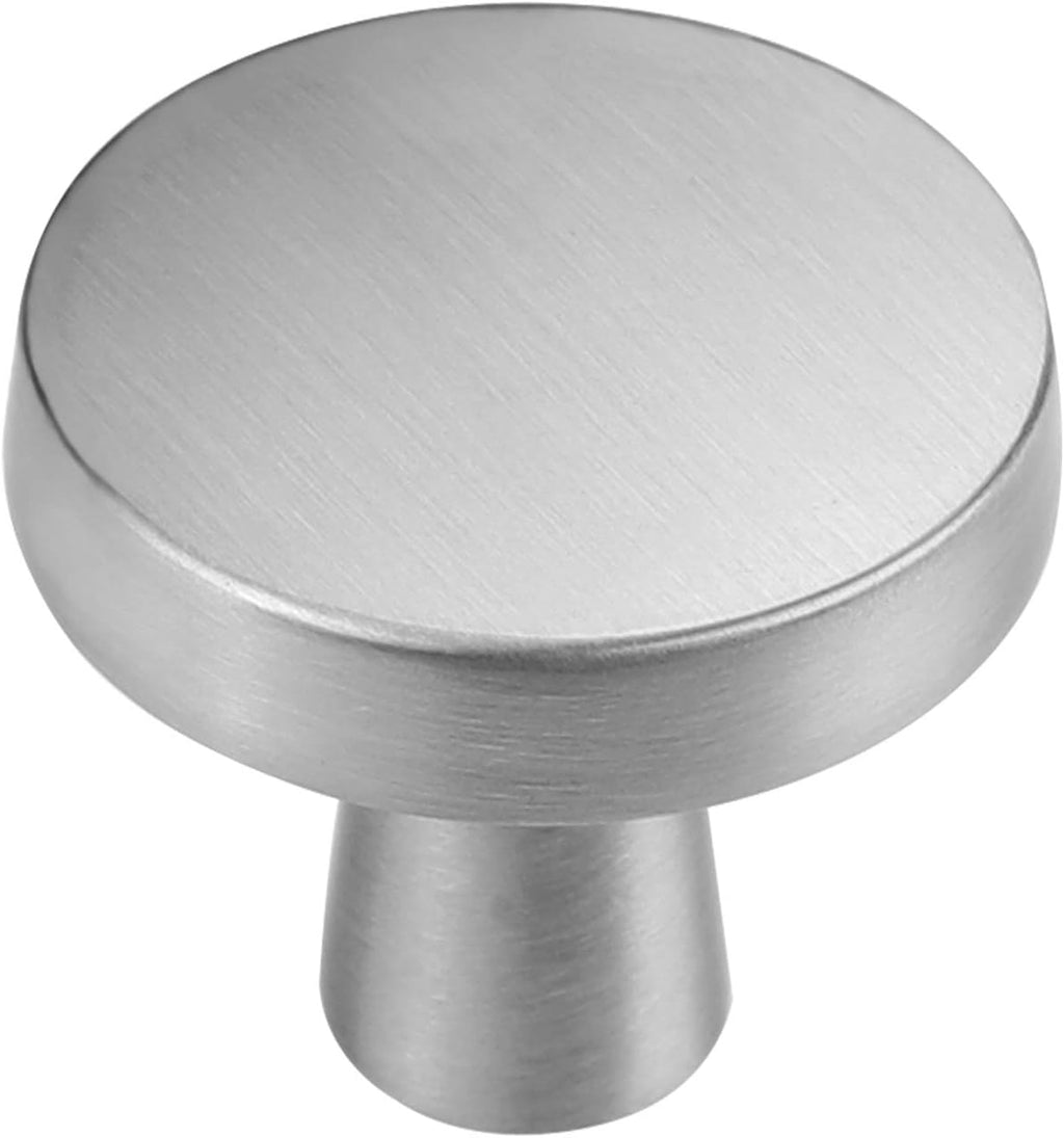 25 Pack Matte Black Round Cabinet Knobs Q4783