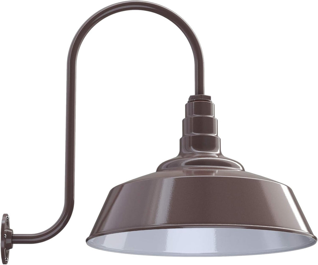 20 inch Dome Gooseneck Outdoor Wall Mounted Barn Light F5055