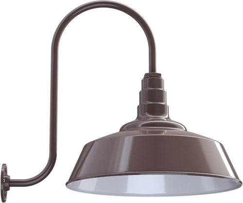 20 inch Dome Gooseneck Outdoor Wall Mounted Barn Light F5055