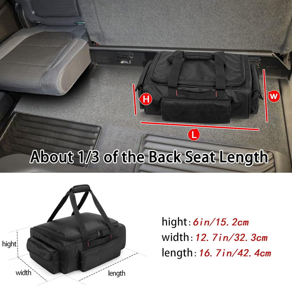 Black Underseat Truck Storage Organizer with Detachable Divider G38846