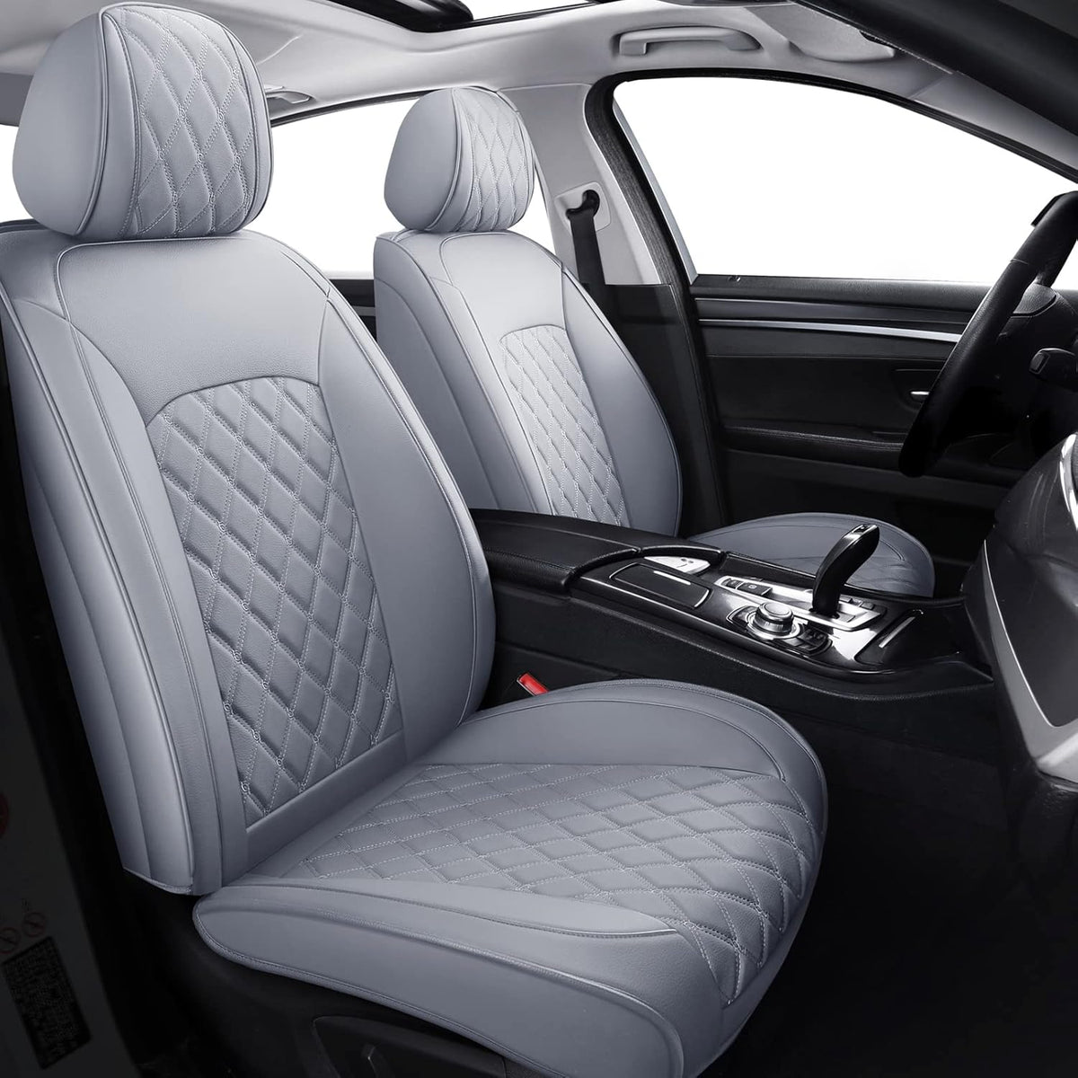 5 Car Seat Covers Full Set Waterproof Faux Leatherette R7430