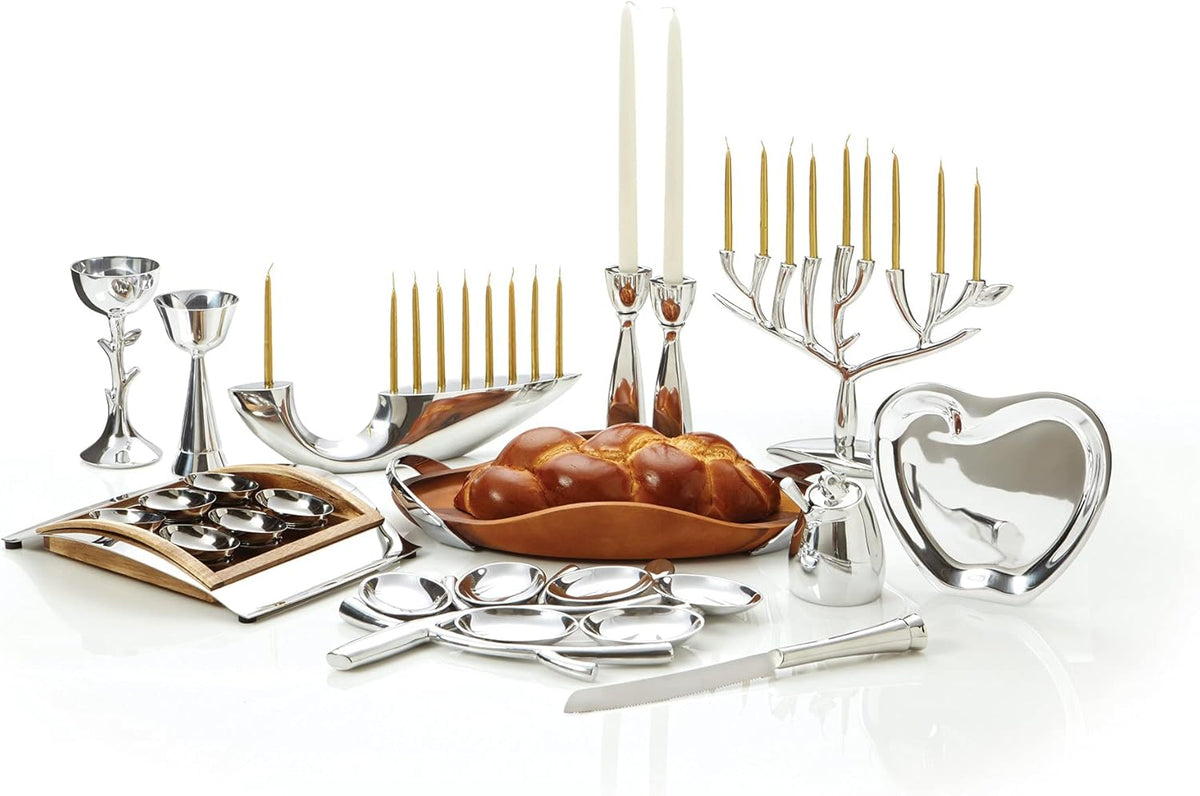 Wood and Alloy Seder Plate V68403