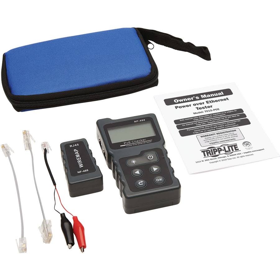 Network and Power over Ethernet Signal Tester with Carrying Case A815