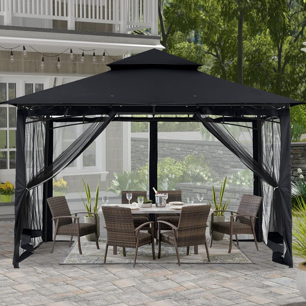 10x12 Gazebo with Netting Q9103