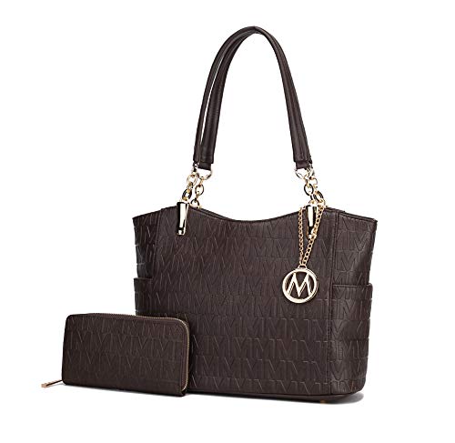 Vegan Leather Shoulder Bag Tote Bag Purse Set H417