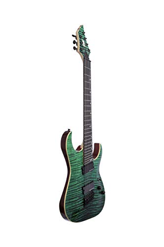 Trans Green 7 String Fanfret Electric Guitar M86333