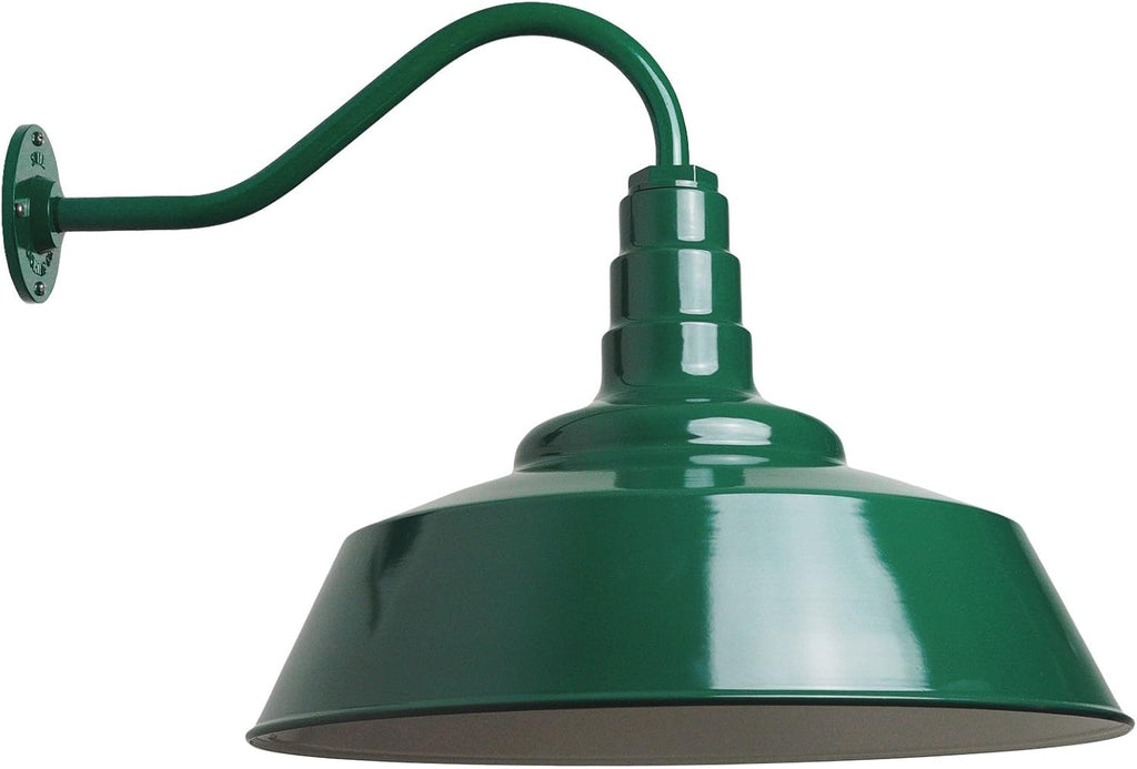 20 inch Dome Gooseneck Outdoor Wall Mounted Barn Light F5055