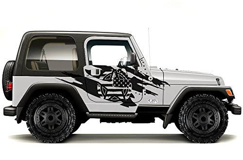 Jeep Wrangler 1999-2006 Vinyl Decal Wrap Kit Matte Black J99290