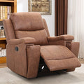 Red Brown Leather Manual Recliner Chair P554